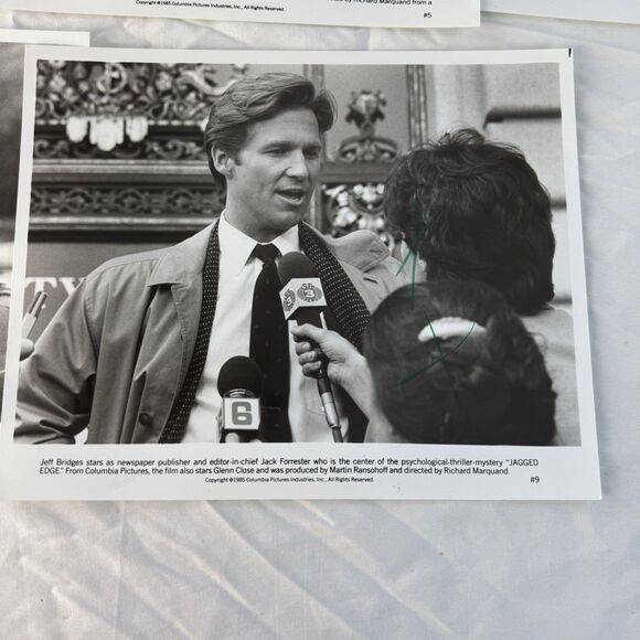 1985 Press Photos Lot Of 8 Jagged Edge Glenn Close Jeff Bridges Columbia Picture - Picture 9 of 12